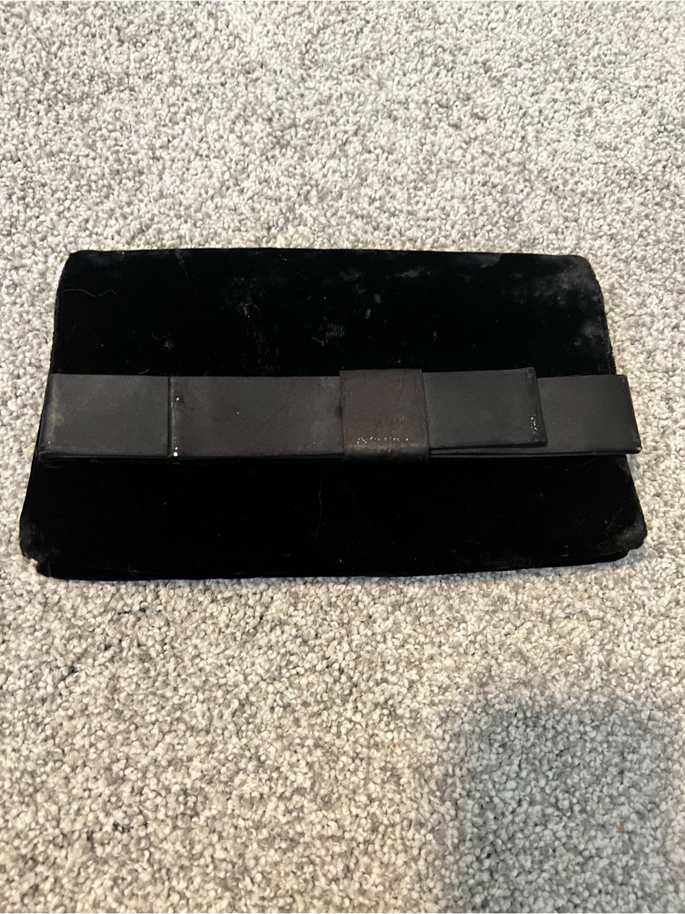 Black Velvet Bow Clutch - Designer Style